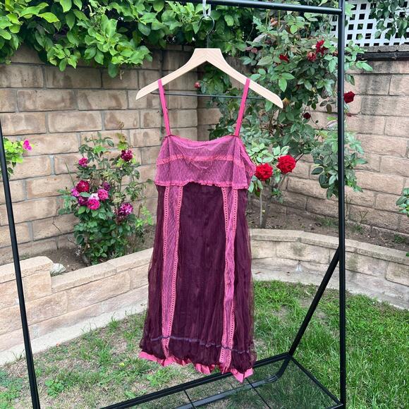 Fairy grunge dress red pink - Picture 3 of 4